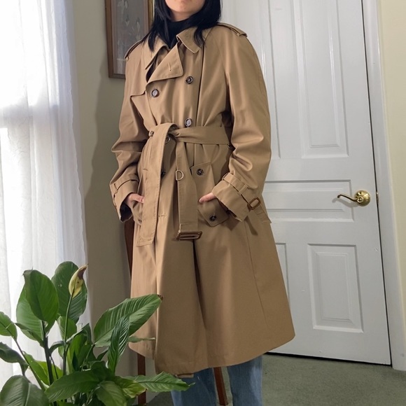 Vintage Mercedes Khaki/Tan Mid-Length Trench Coat - Picture 5 of 15